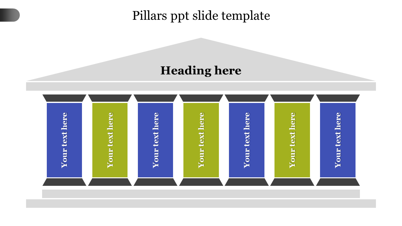 Stunning Pillars PPT Slide Template Designs-Seven Node